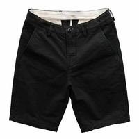 Herren Chino-Shorts aus gewaschener Baumwolle mit individuellem Logo, unbedruckte, schlichte, knielange Freizeitshorts für den Außenbereich, ideal für den Großhandel