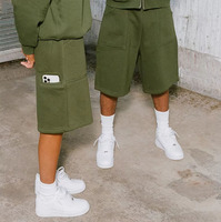 Shorts de sport amples 100 % coton pour homme, style streetwear estival – Bermuda oversize vierge personnalisable pour hommes