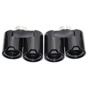 Para <span class=keywords><strong>BMW</strong></span> Serie 3/Serie 4 425i 430i G22 G23 G26 <span class=keywords><strong>2021</strong></span>+, Mejora del Tubo de Escape, Punta de Silenciador de Fibra de Carbono Plateada - Product Image 2