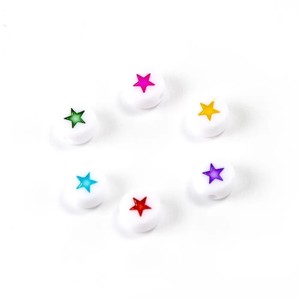 230개 대량 아크릴 유리 별 모양 비즈 7mm 혼합 색상 DIY 보석 제작용 고품질 원형 비즈 - Product Image 3