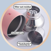 Shaker à cocktails en acier inoxydable personnalisé avec impression de dessins animés, à double paroi, isolé sous vide, 500 ml, vente en gros