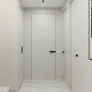 Puerta oculta de madera Invisible para habitación, diseño moderno, comercial, Interior sin marco