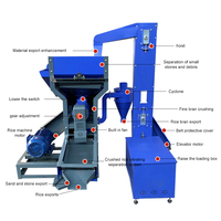 Machine à décortiquer le riz multifonctionnelle automatique pour usage domestique, 500 kg/h, moteur diesel, entraînement combiné, décortiqueuse de riz pour le riziculture