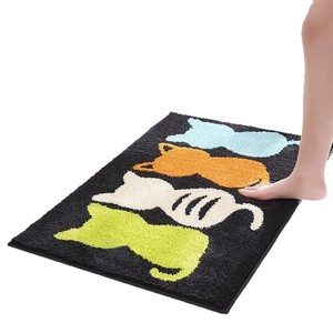 Alfombra de baño de dibujos animados, rectangular, absorbente, antideslizante, de fibra de polipropileno, para baño, dormitorio, entrada, uso doméstico - Product Image 3