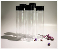 Pasokan Pabrik Botol Plastik PET Bening Berkualitas Tinggi 250ml-800ml dengan Tutup untuk Minuman Air, Laris Manis