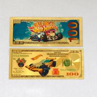 Set de Billetes Conmemorativos de Lámina Dorada de Superdeportivos de Carreras ..hot wheel..