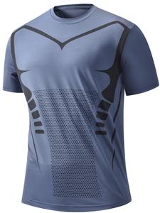 T-shirt sportiva da uomo estiva casual a maniche corte ad asciugatura rapida in poliestere traspirante con stampa a lettere e design <span class=keywords><strong>Joker</strong></span> per attività all'aperto - Product Image 4