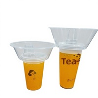 Support de tasse/bol jetable en plastique PP épaissi pour boissons froides, steak et fondue