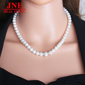 Natürliche Perlenkette 925 Silber Herzförmiger Verlängerter Verschluss Perlenkette Muttertagsgeschenk für Ältere Muttertag - Product Image 4