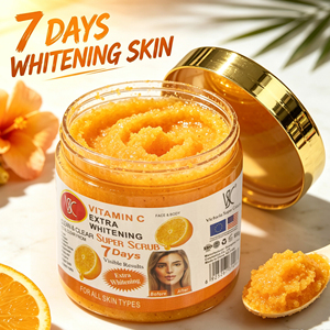 Super Scrub Gommage Corporel à <span class=keywords><strong>la</strong></span> Vitamine C 7 Jours au <span class=keywords><strong>Sel</strong></span> Marin Exfoliant Liquide avec Curcuma Extra Blanchissant et Soin Anti-Taches Noires 650g - Product Image 5