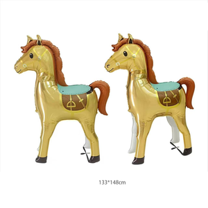 Palloncino in Mylar a Forma di Cavallo e Unicorno 4D per Decorazioni di Feste di Compleanno per Bambini a Tema Fattoria e Fiabe - Product Image 6