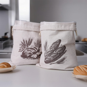 Sac à pain en coton avec cordon de serrage Dry Power 30x40, réutilisable pour la cuisine - Product Image 1