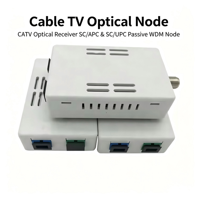 CATV FTTH Passive Optical Receiver 47-1000MHz Optical Node With WDM Plastic Housing