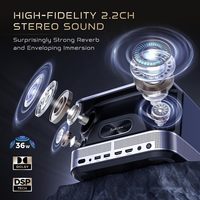 Proyector de Video Portátil Inteligente 3 en 1 Aurzen Boom 3 Compatible con 4K, Oficial de Netflix, 500 ANSI, Proyector Casero con WiFi