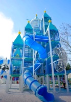 Parc d'attractions extérieur, aire de jeux en plastique personnalisée, écologique, durable, équipement de haute qualité avec service de conception 3D gratuit