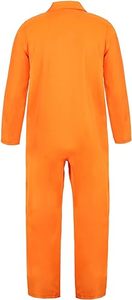 ชุดนักโทษชุดจั๊มสูทสีส้มสำหรับผู้ชายเครื่องแต่งกายสำหรับผู้ใหญ่ - Product Image 4