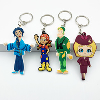 Porte-clés de dessin animé drôle personnalisé, étiquettes Goodie Bag Stuffer Cadeaux de Noël et breloques de vacances