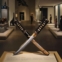 Populaire 31cm 0.4kg fait à la main court Mini Katana C épée Tradition chinoise épée pour Cosplay Collection cadeau