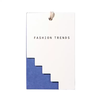 Étiquette suspendue personnalisée faite à la main en papier fibre écologique, découpée asymétriquement, avec ficelle tressée et carton épais recto-verso pour chaussures de boutique