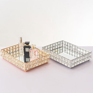 Boîte à mouchoirs en cristal décorative dorée <span class=keywords><strong>de</strong></span> style européen, faite à la main, avec perles en cristal dorées, pour la décoration <span class=keywords><strong>de</strong></span> la maison - Product Image 6
