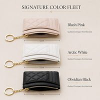 Portefeuille long de luxe pour femme en cuir PU avec fermeture éclair, porte-cartes, porte-monnaie portable et porte-cartes de visite