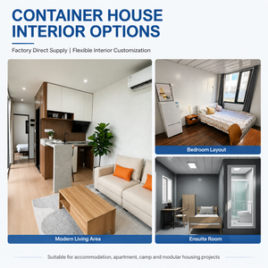 Maison conteneur moderne en kit, 2 chambres, avec cuisine et salle de bain, structure en acier préfabriquée pour bureau et habitation - Product Image 2
