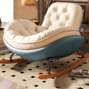 Cadeira Lounge Moderna e Cadeira de Balanço, Leve e Luxuosa, Ideal para um Sofá de Varanda Relaxante com Descanso para os Pés. - Product Image 6