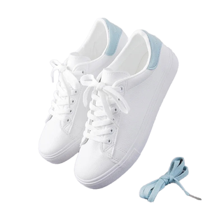 2025 zapatillas de deporte blancas para mujer, zapatos deportivos informales planos de moda para estudiantes para primavera Otoño, estilo versátil para caminar - Product Image 1