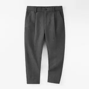 Respirables para hombre Pantalones informales de lana, de terciopelo grueso color sólido de moda para Otoño Invierno