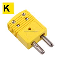 Sensor Termokopel Tipe K J T Film Tipis Pt100 Pt1000 Probe Suhu dengan Steker Termokopel 1200 ℃   Suhu