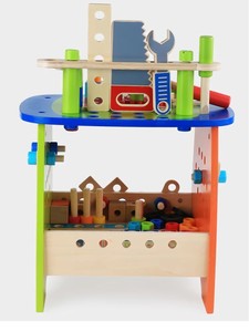 Boîte à outils multifonctionnelle en bois Montessori, jouet pour enfants, <span class=keywords><strong>bricolage</strong></span> créatif - Product Image 3