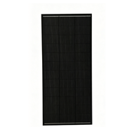 Panneau solaire monocristallin bifacial 220W tout noir avec dos transparent, cadre noir, module PV couleur tout noir, verre simple 1480x670x30mm