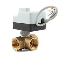 1.0 "Pvc actionné électriquement Mini vanne à bille sanitaire motorisée à 3 voies Tonhe Flow avec actionneur 220v