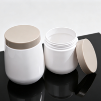 Grand pot blanc de grande capacité pour conditionneur pour animaux de compagnie, pot à large ouverture pour pommade coiffante, pots en plastique vides sous-emballés en stock