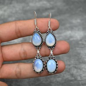 Pendientes de Mujer en Forma de Lágrima, Resina y Aleación con Engaste de Bisel, Joyería de Moda para Fiesta, Origen Yiwu - Product Image 2