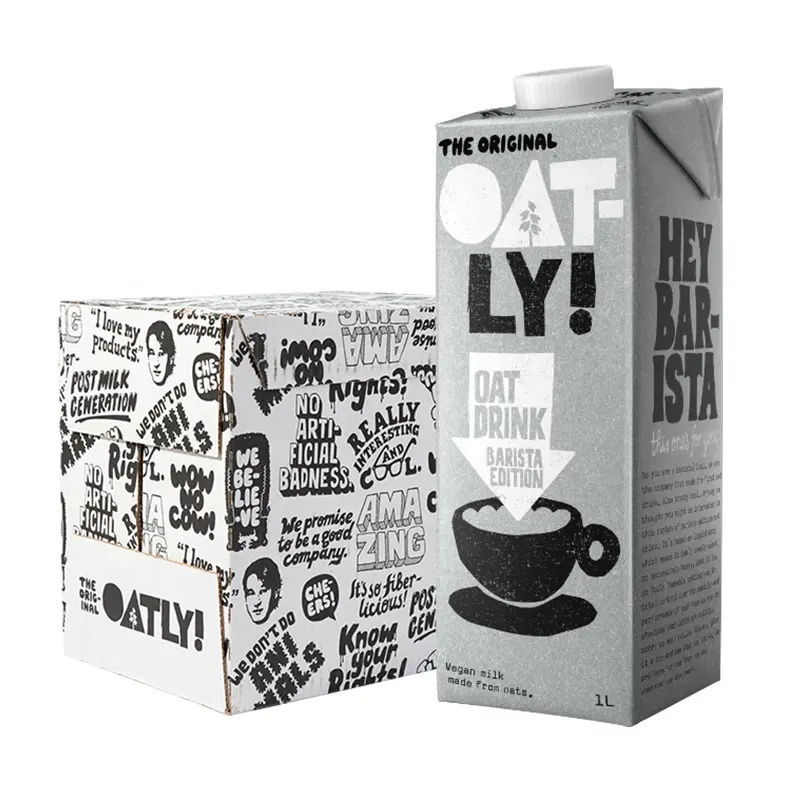 1 Carton Oatly Master Barista Oat Milk Drinks 1Lx6 Special for Coffee and Latte