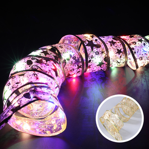 Cinta de Luz LED Navideña, Guirnalda de Satén, Decoración para Interiores del Hogar, Decoración para Árbol de Navidad, Artículos de Decoración para Fiestas - Product Image 6