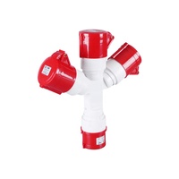 ZNG-2025 Prise multiple industrielle à 3 voies, séparateur de prise multiple, 5 broches, 380V, 32A, forme en Y, prise multiple industrielle multifonctionnelle