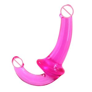 Consolador de silicona realista <span class=keywords><strong>con</strong></span> correa sin tirantes para estimulación de la vagina <span class=keywords><strong>Anal</strong></span> juguete sexual para adultos de <span class=keywords><strong>doble</strong></span> cara para parejas de lesbianas femeninas - Product Image 1