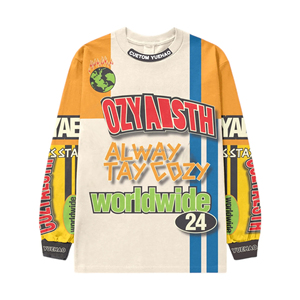 <span class=keywords><strong>T</strong></span>-<span class=keywords><strong>shirt</strong></span> da uomo personalizzata streetwear pesante con stampa grafica, vestibilità ampia e oversize, a manica lunga, stile <span class=keywords><strong>motociclista</strong></span>/ciclismo/motocross - Product Image 3