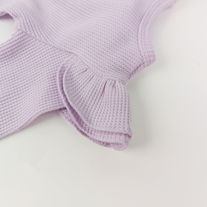 Pagliaccetto Pinuotu prematura per bambini con cerniera cialda con increspatura per bambini 6 tutina da <span class=keywords><strong>9</strong></span> <span class=keywords><strong>mesi</strong></span> viola tuta da notte per neonati con fronzolo - Product Image 4