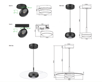 Plafoniera LED Moderna Rotonda Multidirezionale Serie 413 - 90LM/W con Dimmer Triac e Regolazione CCT, Garanzia 5 Anni