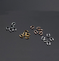 Fermoirs protecteurs de fil en argent sterling S925, attaches en forme de U, boucles de protection de fil, connecteurs pour la fabrication de bijoux en chaîne DIY