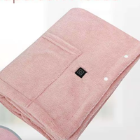 Veste chauffante électrique douillette en flanelle polaire avec 4 niveaux de chaleur et fil double hélice pour usage domestique et professionnel