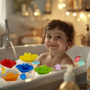Jouets de bain pour enfants Baby Water Play Toy Boats et petits navires en plastique Différentes couleurs pour 5 à 7 ans - Product Image 4