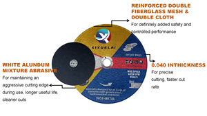 Disque <span class=keywords><strong>de</strong></span> coupe <span class=keywords><strong>de</strong></span> 115 mm (4,5 pouces) à haute dureté, meule abrasive pour une coupe efficace du métal et <span class=keywords><strong>de</strong></span> l'acier inoxydable - Product Image 2