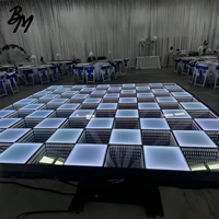 Piste de danse interactive à LED, modulaire magnétique, économique, pour banquets 2026, jeux vidéo, événements extérieurs, avec revêtement en époxy résistant