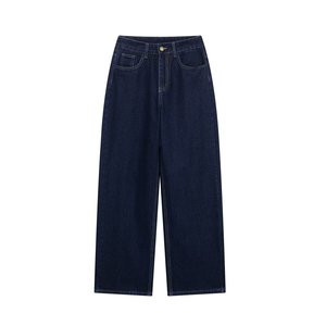 2025 Autumn Lady Street Outfits Lapel Single Breasted <strong>Jackets</strong> Pockets <strong>Straight</strong> Jeans Women Vintage Belt Denim <strong>Jacket</strong> Pants Set - Product Image 4