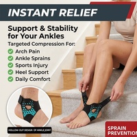 Attelle de cheville réglable avec sangle Velcro, enveloppe de compression légère pour la course, le basketball et les sports
