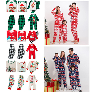 Setelan piyama Natal, piyama Natal dengan Jumpsuit dewasa bercetak, katun dan pakaian anak-anak dipasangkan dengan piyama Natal Keluarga - Product Image 2